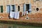 Venice Canal with laundry drying in the sun