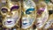 Venice carnival masks. Tourist souvenir from Venice