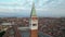 Venice city, aerial view of St Mark's Campanile, Italy