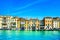 Venice cityscape, water grand canal and traditional buildings. I