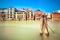 Venice cityscape, water grand canal and traditional buildings. Italy.