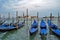 Venice classic gondole on river