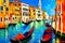 Venice in Cubism: An Oil Painting of a Serene Cityscape