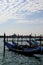Venice empty gondolas in gulf