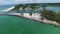 Venice, Florida, Gulf of Mexico, Aerial View, Venice Inlet, South Jetty Beach