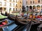 A Venice gondolas parking view