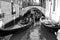 Venice gondolier B&W