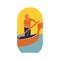 venice gondolier. Vector illustration decorative design