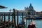 Venice - Group of gondolas moored by Saint Mark square in city of Venice, Veneto, Northern Italy