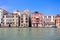 Venice houses facades and the grand canal in a sunny day in Italy
