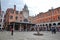 Venice, Italy - 15 Nov, 2022: Campo San Giacomo di Rialto and Church clock