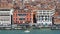 Venice, Italy. Amazing drone aerial landscape of the Riva degli Schiavoni