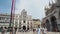Venice, Italy. Amazing landscape of San Marco square during Covid-19 or Coronavirus time. Very few tourists in the square