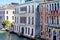 VENICE, ITALY-APRIL 27,2019:The old part of Venice,   with its colorful houses-Grand Canal in VENICE