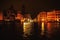 VENICE, ITALY - AUGUST 21, 2016: Famous architectural monuments, ancient streets and facades of old medieval buildings at night