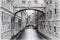 Venice. Italy. Bridge of Sighs in Venice imitation of an old photo