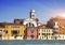 Venice. Italy. Bright ancient houses. Canal Grande