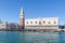 Venice, Italy. Campanile, Doges Palace and Piazza San Marco from the lagoon