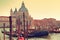 Venice Italy Canal Grande Gondola and Salute