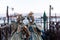 Venice, Italy. Carnival of Venice, beautiful masks at St. Mark`s Square