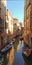 Venice, italy - classic image of venetian canals with gondola