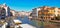 Venice, italy - classic image of venetian canals with gondola