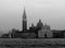 Venice, Italy, December 28, 2018 view from San Marco square of the Church of San Giorgio Maggiore