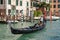 VENICE, ITALY/EUROPE - OCTOBER 12 : Gondolier ferrying people in