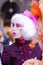 VENICE / ITALY - February 6 2016: Carnival performers participate this event in Piazza San Marco in Venice, Italy. The tradition b