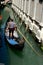 Venice, Italy: Gondolier with Boat on Canal