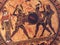 VENICE, ITALY - JULY 02, 2017: Detail from an old historical greek paint. Mythical heroes and gods fighting on it
