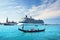 VENICE / ITALY - JULY 18, 2013: Celebrity Silhouette cruise ship and tourists in Gondola in Grand Canal