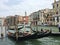 Venice, Italy - July 3, 2018: gondoliers conduct tours of the historical sites