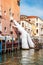 Venice, Italy - June 10, 2017: monumental of hands rise from the water as symbol climate change in Venice, Italy, Europe