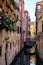 Venice, Italy - June 22, 2023: Canal, bridge and ancient houses of Venice