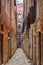 Venice, Italy - June 22, 2023: Narrow streets of Venice