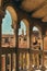 Venice, Italy. - March 28, 2019: View from the spiral staircase  of the palace of Contarini del Bovolo