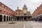 Venice, Italy - October 2022: Chiesa di San Giacomo di Rialto church (oldest church in Venice
