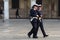 VENICE, ITALY - OCTOBER 6 , 2017: Two women police officers are on the square San Marco
