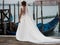 VENICE, ITALY - OCTOBER 8 , 2017: Beautiful wedding in Venice, bride back view