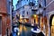 Venice, Italy - scenic picturesque night view of a canal