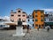 Venice, Italy - September 03, 2018: Wide angle shot of a statue of Baldassare Galuppi Venetian composer musician portrait against