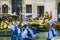 VENICE, ITALY - SEPTEMBER 07, 2008: Historical ships open the Regata Storica, is held every year on the first Sunday in