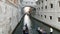 VENICE, ITALY, SEPTEMBER 7, 2017: View of the canal, on which stands the world famous bridge of sighs, a romantic walk