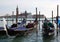 Venice in Italy Some Gondolas and the Church of Saint George