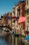 Venice, Italy. typical canal waterfront with clotheslines
