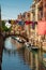 Venice, Italy. typical canal waterfront with clotheslines