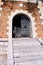 Venice, Italy - Venice Arsenal and old Armstrong Mitchell hydraulic crane basement entrance