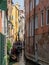 Venice, Italy. Wonderful views through the narrow canals of the town