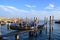 Venice lagoon gondolas